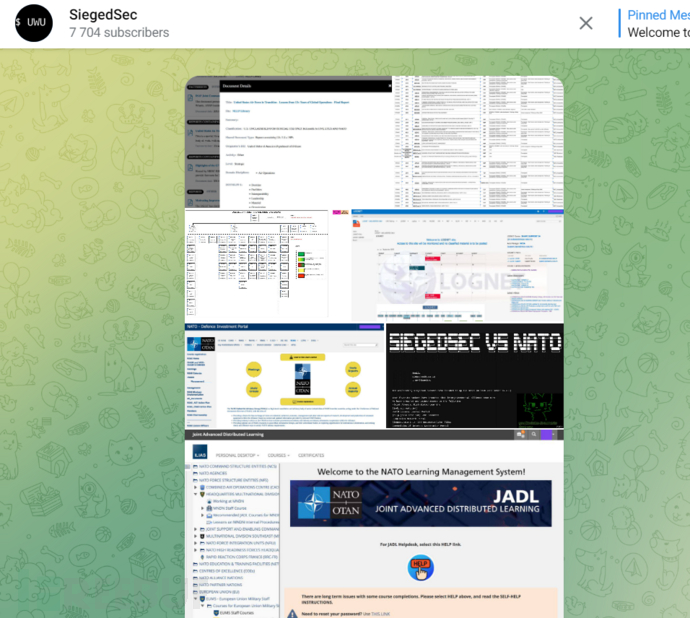 SiegedSec 黑客组织袭击北约网络系统 SiegedSec 黑客组织袭击北约网络系统