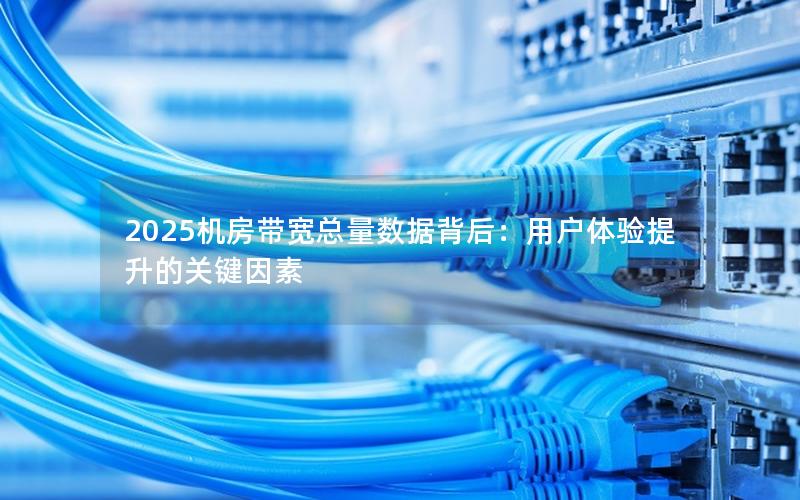 2025机房带宽总量数据背后:用户体验提升的关键因素 2025机房带宽总量数据背后:用户体验提升的关键因素