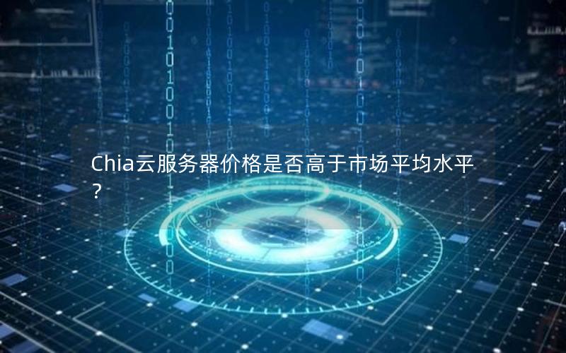 Chia云服务器价格是否高于市场平均水平？