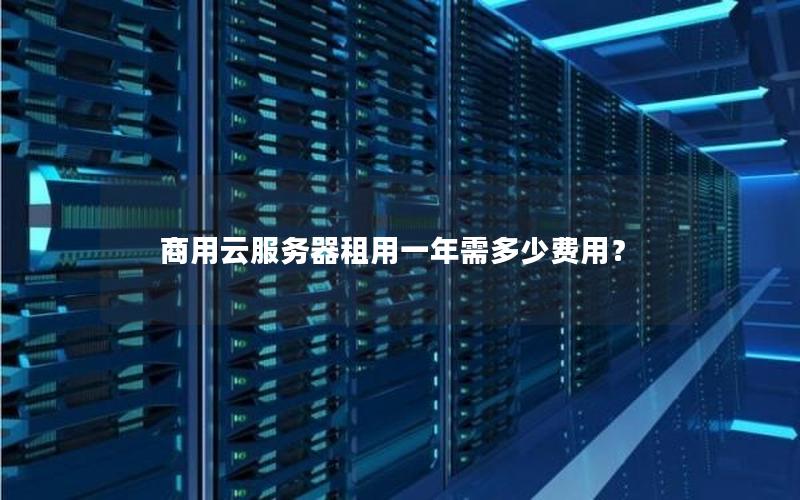 商用云服务器租用一年需多少费用？