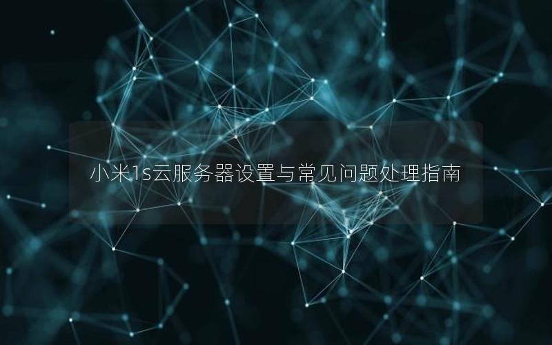 小米1s云服务器设置与常见问题处理指南