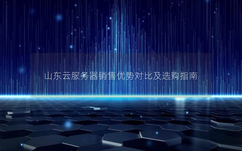 山东云服务器销售优势对比及选购指南 山东云服务器销售优势对比及选购指南