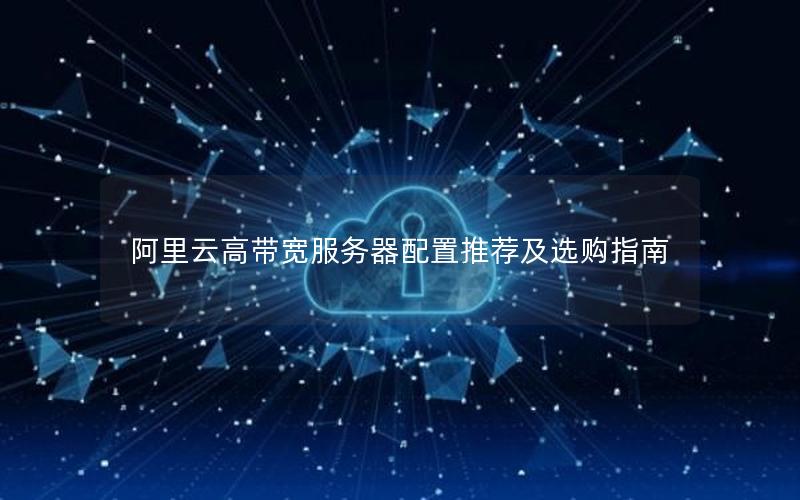 阿里云高带宽服务器配置推荐及选购指南