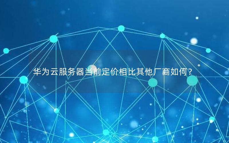 华为云服务器当前定价相比其他厂商如何？