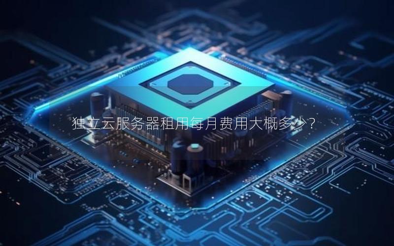 独立云服务器租用每月费用大概多少？