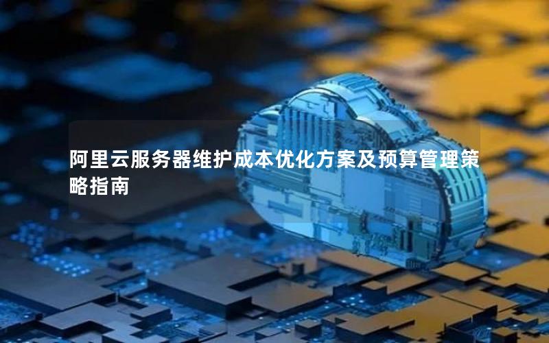 阿里云服务器维护成本优化方案及预算管理策略指南